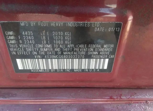 Photo 8 VIN: 4S3BMCG68D3032370 - SUBARU LEGACY 