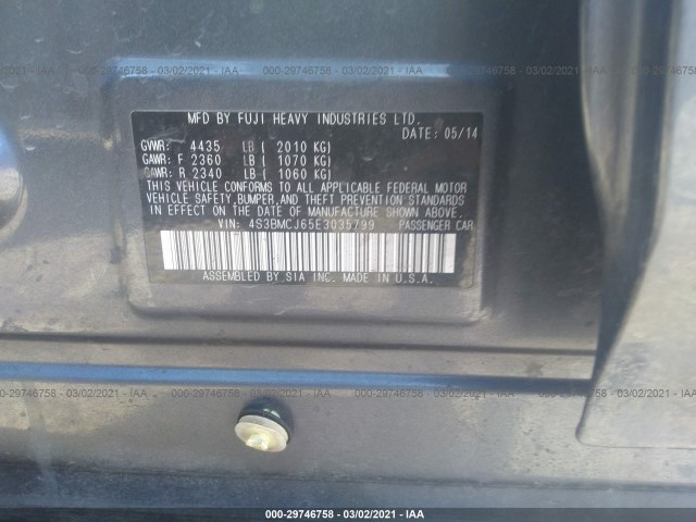 Photo 8 VIN: 4S3BMCJ65E3035799 - SUBARU LEGACY 