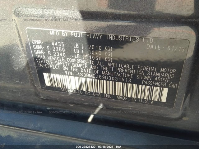 Photo 8 VIN: 4S3BMCJ69D3031513 - SUBARU LEGACY 