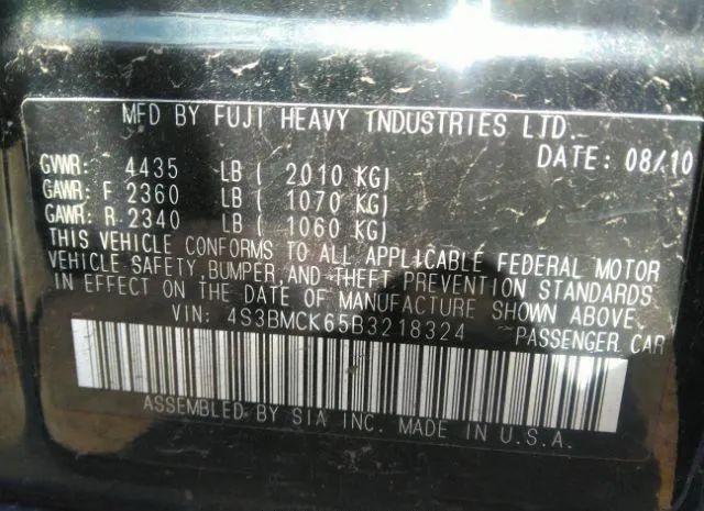 Photo 8 VIN: 4S3BMCK65B3218324 - SUBARU LEGACY 