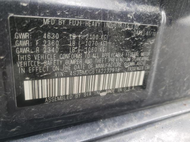 Photo 11 VIN: 4S3BMDG61A2232918 - SUBARU LEGACY 