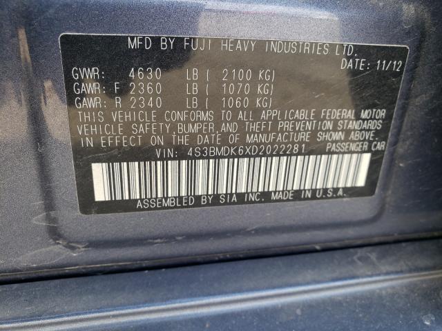 Photo 9 VIN: 4S3BMDK6XD2022281 - SUBARU LEGACY 3.6 