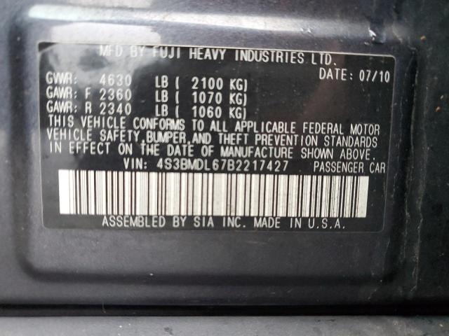 Photo 11 VIN: 4S3BMDL67B2217427 - SUBARU LEGACY 3.6 