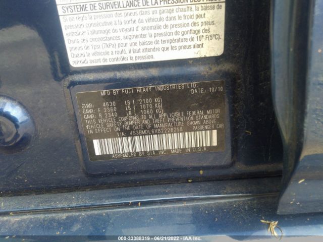 Photo 8 VIN: 4S3BMDL6XB2228258 - SUBARU LEGACY 