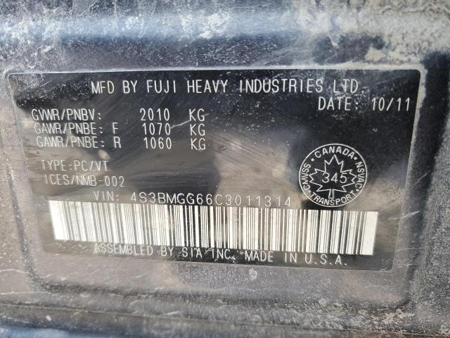 Photo 12 VIN: 4S3BMGG66C3011314 - SUBARU LEGACY 