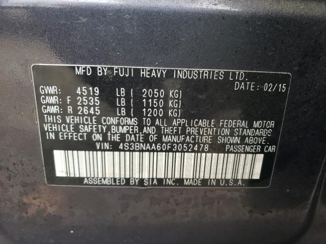 Photo 9 VIN: 4S3BNAA60F3052478 - SUBARU LEGACY 2.5 