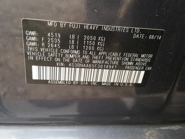 Photo 9 VIN: 4S3BNAA65F3014941 - SUBARU LEGACY 2.5 