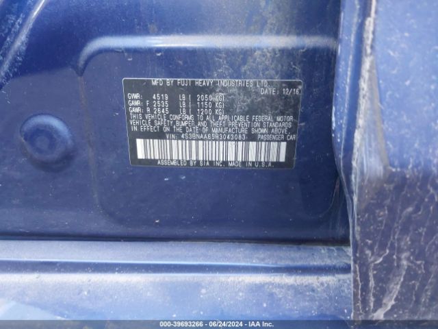 Photo 8 VIN: 4S3BNAA65H3043083 - SUBARU LEGACY 