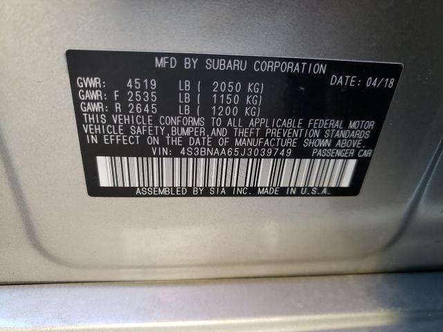 Photo 9 VIN: 4S3BNAA65J3039749 - SUBARU LEGACY 2.5 