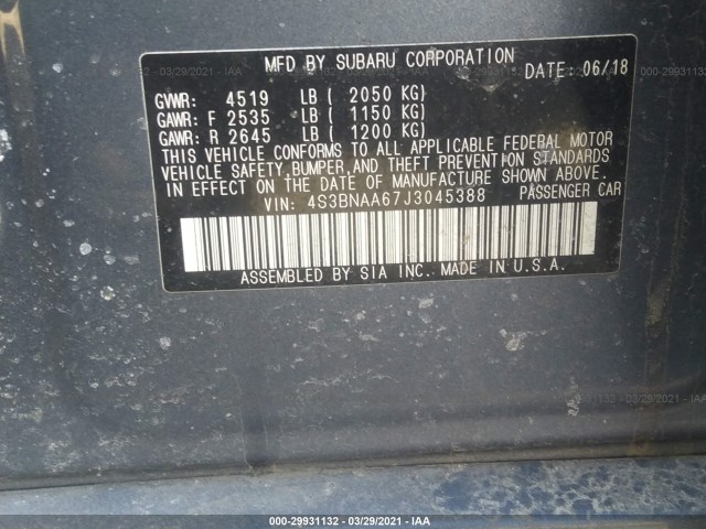 Photo 8 VIN: 4S3BNAA67J3045388 - SUBARU LEGACY 