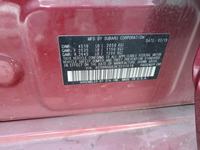 Photo 11 VIN: 4S3BNAB63K3031018 - SUBARU LEGACY 2.5 