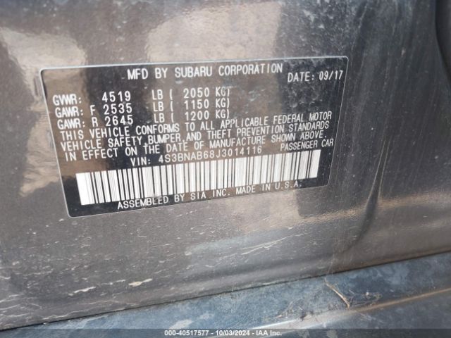 Photo 8 VIN: 4S3BNAB68J3014116 - SUBARU LEGACY 