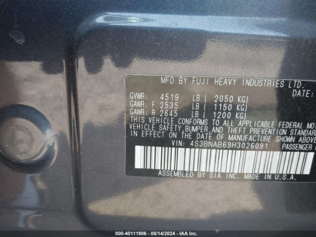 Photo 8 VIN: 4S3BNAB69H3026091 - SUBARU LEGACY 