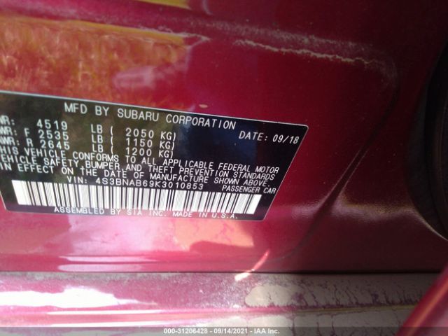 Photo 8 VIN: 4S3BNAB69K3010853 - SUBARU LEGACY 