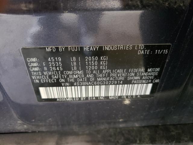 Photo 9 VIN: 4S3BNAC60G3022914 - SUBARU LEGACY 2.5 