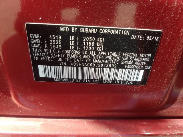 Photo 9 VIN: 4S3BNAC60J3043902 - SUBARU LEGACY 2.5 