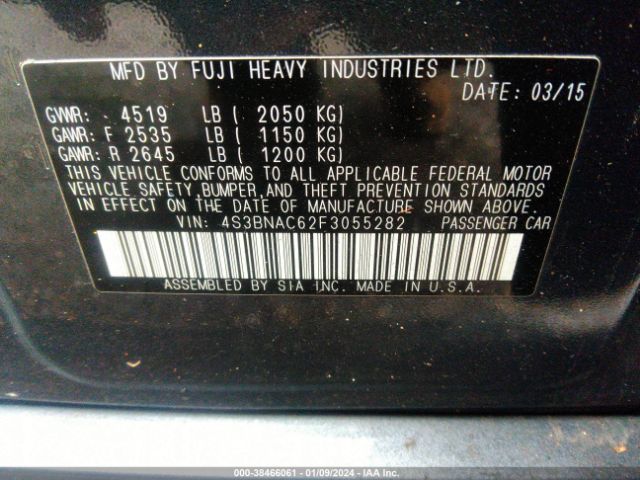 Photo 8 VIN: 4S3BNAC62F3055282 - SUBARU LEGACY 