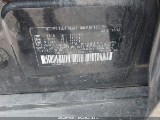 Photo 8 VIN: 4S3BNAC62G3032764 - SUBARU LEGACY 