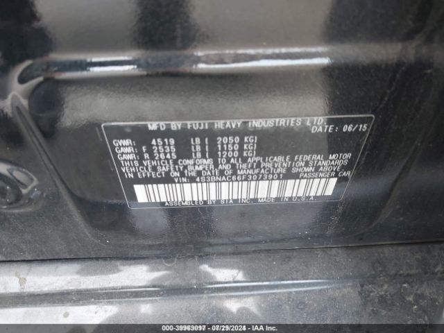 Photo 8 VIN: 4S3BNAC66F3073901 - SUBARU LEGACY 