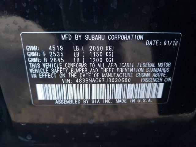 Photo 9 VIN: 4S3BNAC67J3030600 - SUBARU LEGACY 2.5 