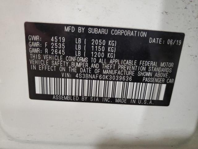 Photo 11 VIN: 4S3BNAF60K3039636 - SUBARU LEGACY 