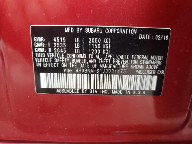 Photo 9 VIN: 4S3BNAF61J3034475 - SUBARU LEGACY 2.5 