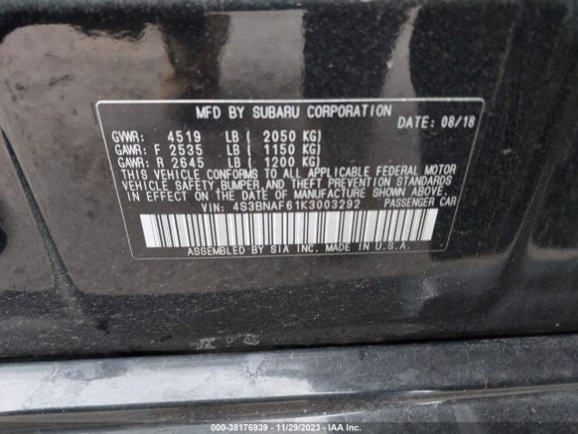 Photo 8 VIN: 4S3BNAF61K3003292 - SUBARU LEGACY 