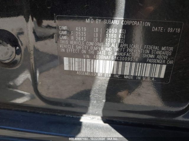 Photo 8 VIN: 4S3BNAF61K3009576 - SUBARU LEGACY 