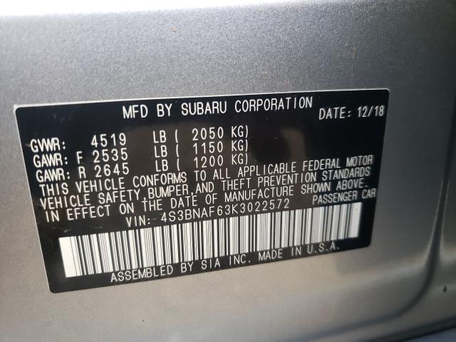 Photo 9 VIN: 4S3BNAF63K3022572 - SUBARU LEGACY 2.5 