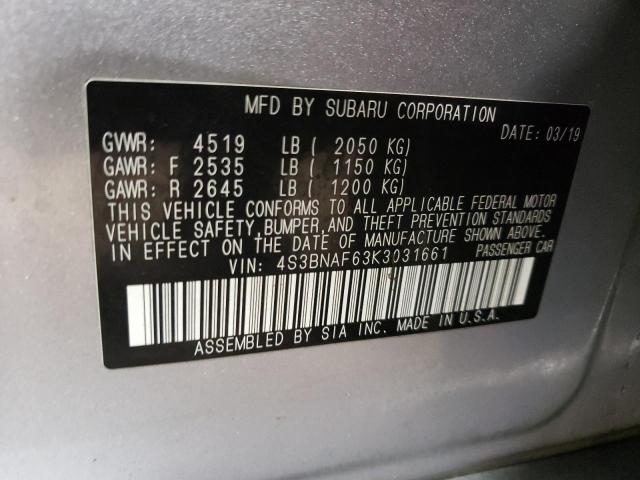 Photo 9 VIN: 4S3BNAF63K3031661 - SUBARU LEGACY 2.5 