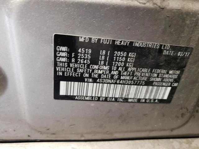 Photo 12 VIN: 4S3BNAF64H3057775 - SUBARU LEGACY 2.5 