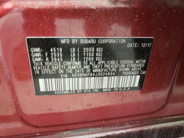 Photo 9 VIN: 4S3BNAF64J3024894 - SUBARU LEGACY 2.5 