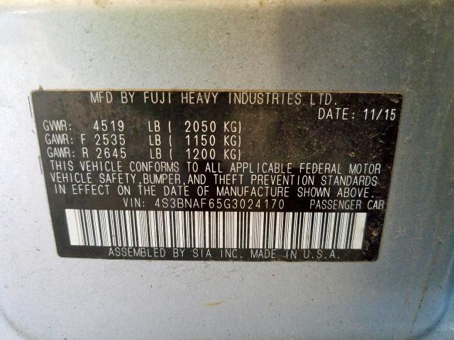 Photo 9 VIN: 4S3BNAF65G3024170 - SUBARU LEGACY 