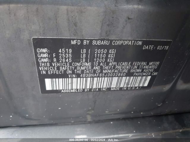 Photo 8 VIN: 4S3BNAF65J3032860 - SUBARU LEGACY 