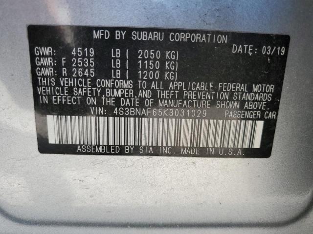 Photo 11 VIN: 4S3BNAF65K3031029 - SUBARU LEGACY 