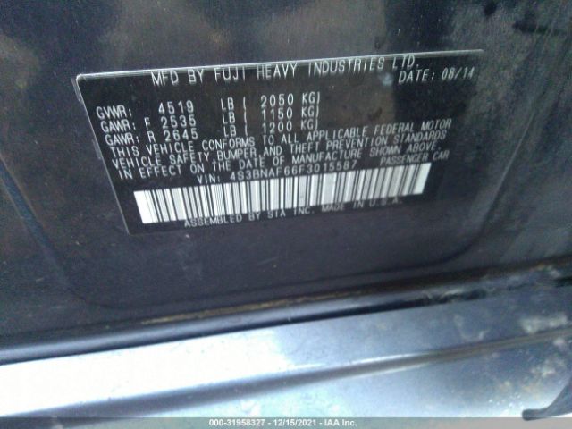 Photo 8 VIN: 4S3BNAF66F3015587 - SUBARU LEGACY 