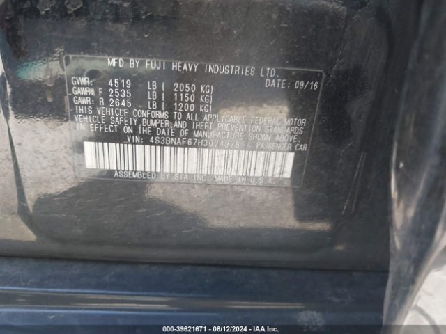 Photo 8 VIN: 4S3BNAF67H3024978 - SUBARU LEGACY 