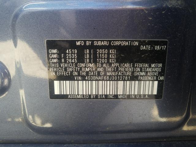 Photo 9 VIN: 4S3BNAF68J3012781 - SUBARU LEGACY 2.5 