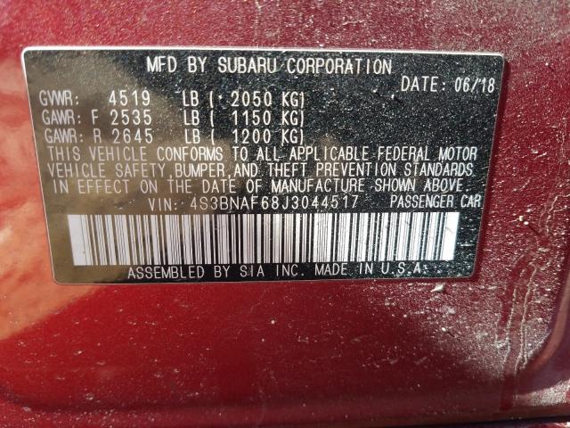 Photo 9 VIN: 4S3BNAF68J3044517 - SUBARU LEGACY 2.5 