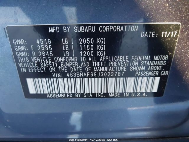 Photo 8 VIN: 4S3BNAF69J3023787 - SUBARU LEGACY 