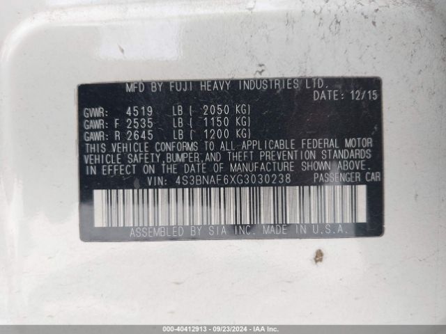 Photo 8 VIN: 4S3BNAF6XG3030238 - SUBARU LEGACY 