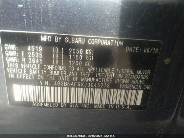 Photo 8 VIN: 4S3BNAF6XJ3045278 - SUBARU LEGACY 