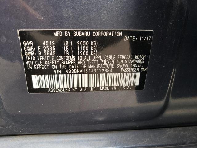 Photo 9 VIN: 4S3BNAH61J3022694 - SUBARU LEGACY 2.5 