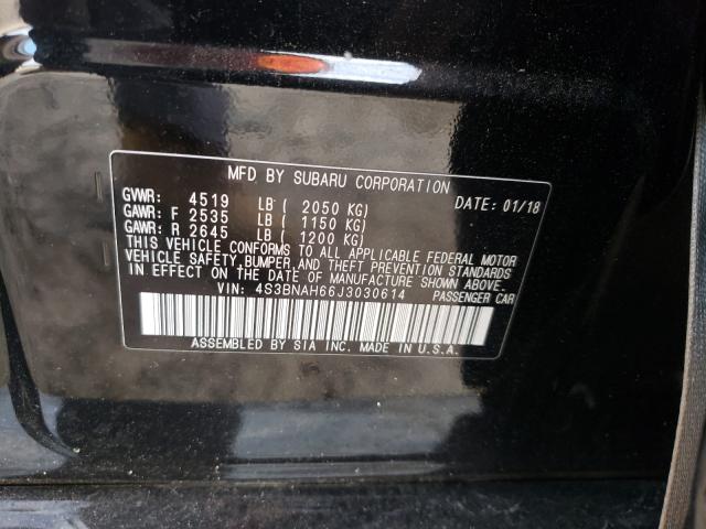 Photo 9 VIN: 4S3BNAH66J3030614 - SUBARU LEGACY 2.5 