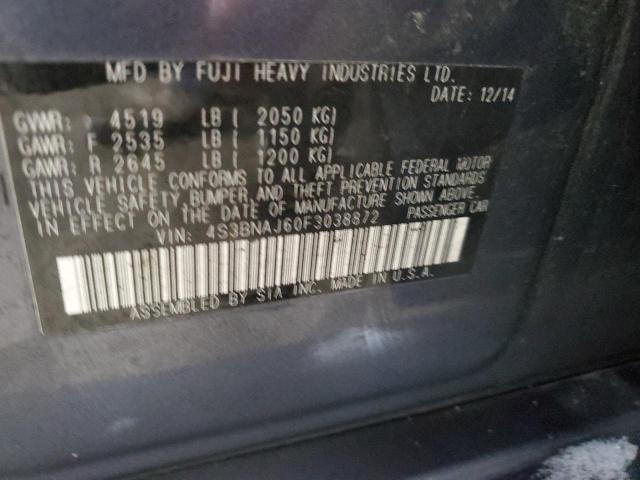 Photo 11 VIN: 4S3BNAJ60F3038872 - SUBARU LEGACY 