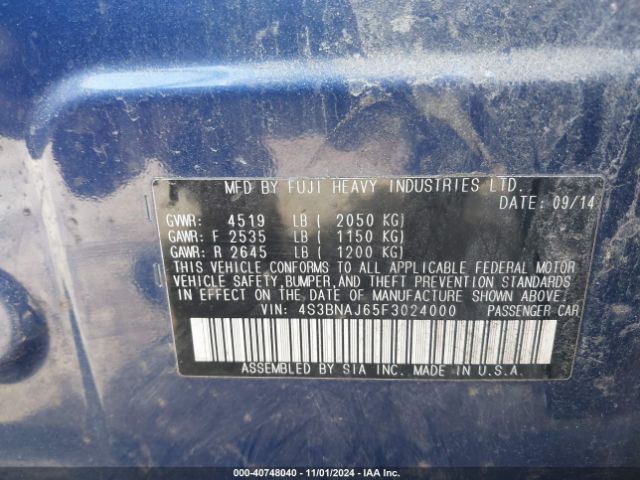 Photo 8 VIN: 4S3BNAJ65F3024000 - SUBARU LEGACY 