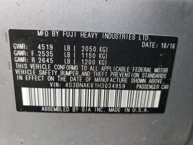 Photo 9 VIN: 4S3BNAK61H3034959 - SUBARU LEGACY 2.5 