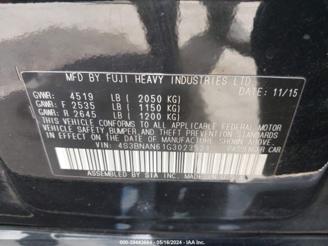 Photo 8 VIN: 4S3BNAN61G3023521 - SUBARU LEGACY 