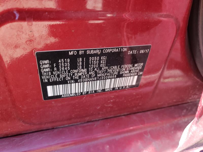 Photo 9 VIN: 4S3BNAN61J3008668 - SUBARU LEGACY 2.5 