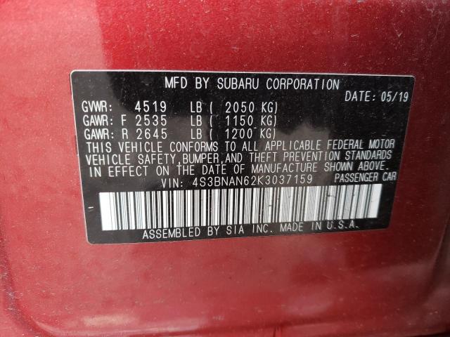 Photo 9 VIN: 4S3BNAN62K3037159 - SUBARU LEGACY 2.5 